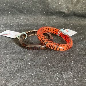 Splendette Leopard Print Bangle Set